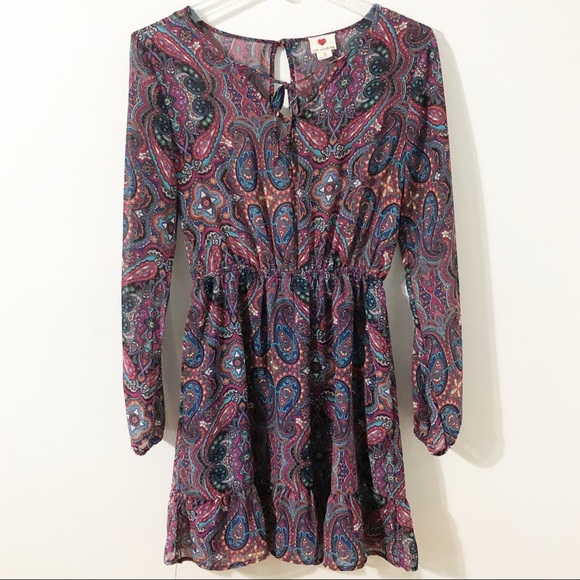 paisley boho dress